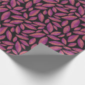 Paarse herfstbladeren cadeaupapier (Hoek)