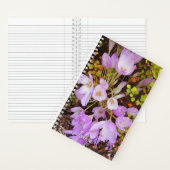 Paarse Herfstcrocus Bloemig Notitieboek (Binnen)
