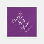 Paarse herfstjuichen tot 85 jaar 85ste verjaardag servet (Voorkant)