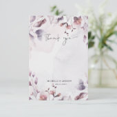 paarse herfstloof foto dank je kaart (Staand voorkant)