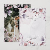 paarse herfstloof foto dank je kaart (Voorkant / Achterkant)