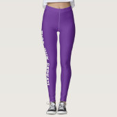 Paarse herhalingsofferte verhogen uitvoeren leggings (Voorkant)