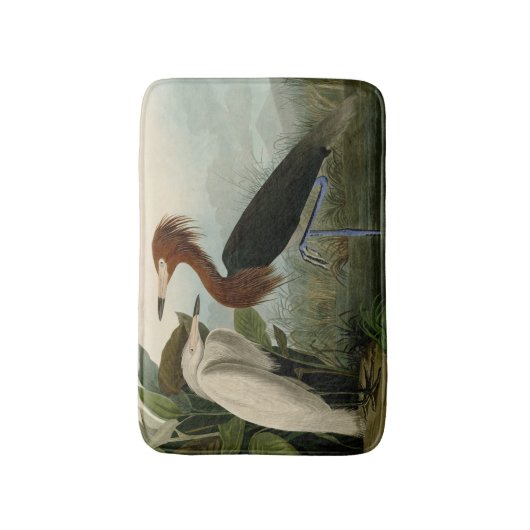 Paarse Heron Audubon-vogelschilderij Badmat (Voorkant Verticaal)