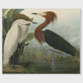 Paarse Heron Audubon-vogelschilderij Cadeaupapier (Vlak)