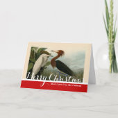 Paarse Heron Audubon-vogelschilderij Feestdagen Kaart (Voorkant)