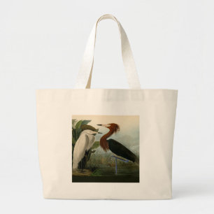 Paarse Heron Audubon-vogelschilderij Grote Tote Bag