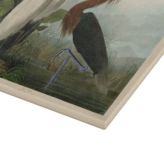 Paarse Heron Audubon-vogelschilderij Snijplank (Hoek)