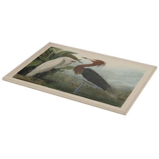 Paarse Heron Audubon-vogelschilderij Snijplank (Hoek)