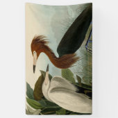 Paarse Heron Audubon-vogelschilderij Spandoek (Verticaal)