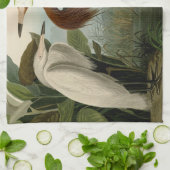 Paarse Heron Audubon-vogelschilderij Theedoek (Gevouwen)