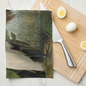 Paarse Heron Audubon-vogelschilderij Theedoek (Quarter Fold)