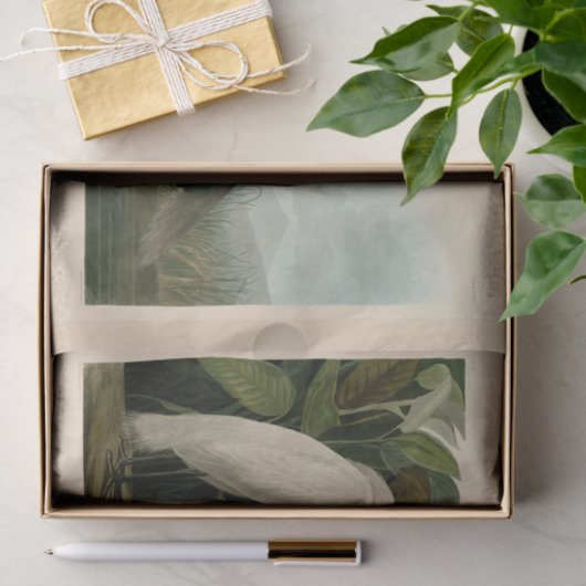 Paarse Heron Audubon-vogelschilderij Tissuepapier (Geschenk)