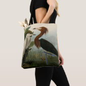 Paarse Heron Audubon-vogelschilderij Tote Bag (Dichtbij)