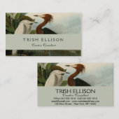 Paarse Heron Audubon-vogelschilderij Visitekaartje (Voorkant / Achterkant)