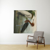 Paarse Heron Audubon-vogelschilderij Wandkleed (In Situ (horizontaal))