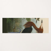 Paarse Heron Audubon-vogelschilderij Yogamat (Voorkant (horizontaal))