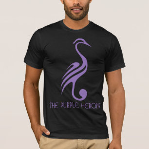 Paarse Herons T-Shirt (donker)