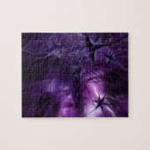 Paarse hersenneuronen legpuzzel (Horizontaal)