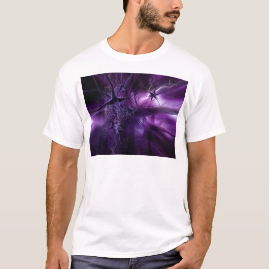 Paarse hersenneuronen t-shirt (Voorkant)