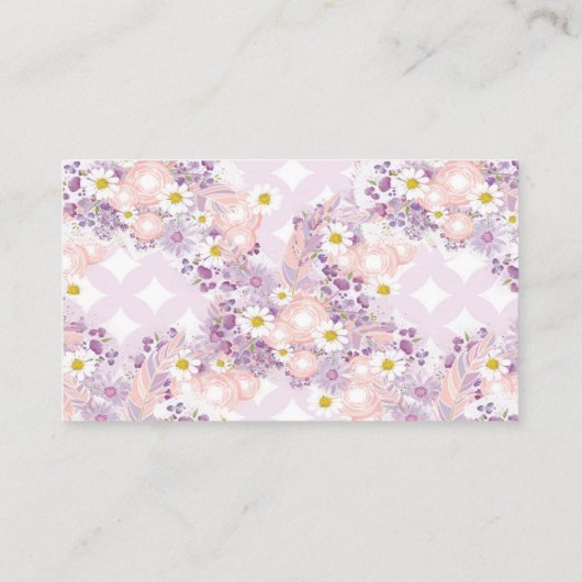 Paarse heteluchtballon, geschikt voor het vervaard informatiekaartje (Achterkant)