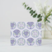 Paarse heteluchtballon - Lila lavenbanden Briefkaart (Staand voorkant)