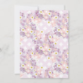 Paarse heteluchtballon meisje baby shower kaart (Achterkant)