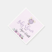 Paarse heteluchtballonvaarder servet (Hoek)