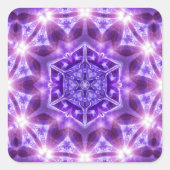 Paarse Hexagon Geometry Energy sticker (Voorkant)