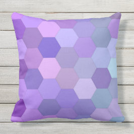 paarse hexagon in de open lucht buitenkussen