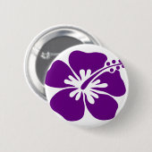 paarse hibiscus aloha ronde button 5,7 cm (Voorkant /achterkant)
