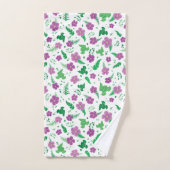 Paarse Hibiscus Bad Handdoek (Handdoek)