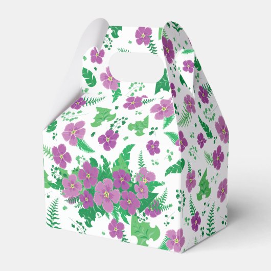 Paarse Hibiscus Bedankdoosjes (Voorkant Zijde)