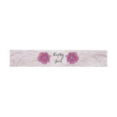 paarse hibiscus bruiloft uitnodigingen wikkel (Vlak)