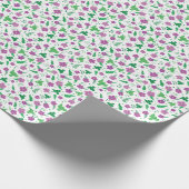 Paarse Hibiscus Cadeaupapier (Hoek)