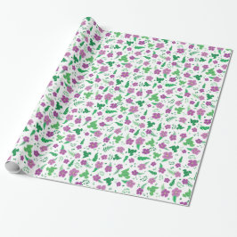 Paarse Hibiscus Cadeaupapier