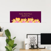 Paarse Hibiscus Flower  Banner Poster (Thuiskantoor)