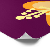 Paarse Hibiscus Flower  Banner Poster (Hoek)