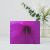 Paarse Hibiscus Flower Briefkaart (Staand voorkant)