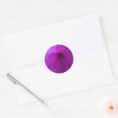 Paarse Hibiscus Flower Ronde Sticker (Envelop)
