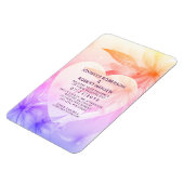 Paarse Hibiscus Flowers Heart Dewdrops Wedding Mag Magneet (Linkerzijde)