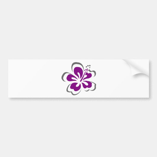 Paarse hibiscus Hawaii themacadeaus Bumpersticker (Voorkant)