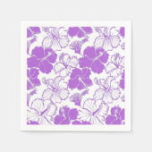 Paarse Hibiscus Hawaiian flower Pattern Napkins Servet (Voorkant)
