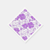 Paarse Hibiscus Hawaiian flower Pattern Napkins Servet (Hoek)