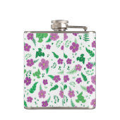 Paarse Hibiscus Heupfles (Achterkant)