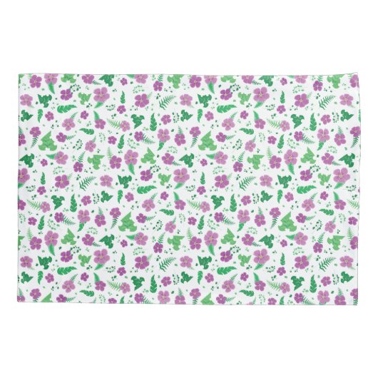 Paarse Hibiscus Kussensloop (Achterkant)