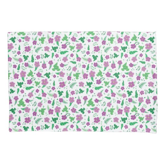 Paarse Hibiscus Kussensloop (Voorkant)