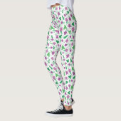 Paarse Hibiscus Leggings (Links)