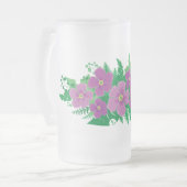 Paarse Hibiscus Matglas Bierpul (Voorkant links)