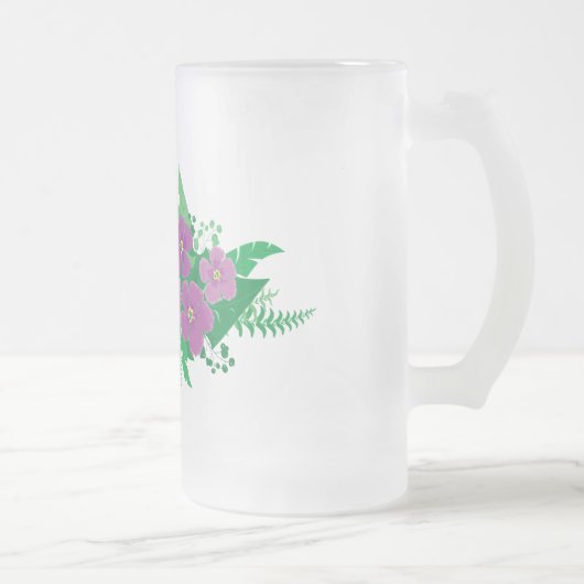 Paarse Hibiscus Matglas Bierpul (Rechts)