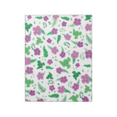 Paarse Hibiscus Notitieblok (Linkerzijde)